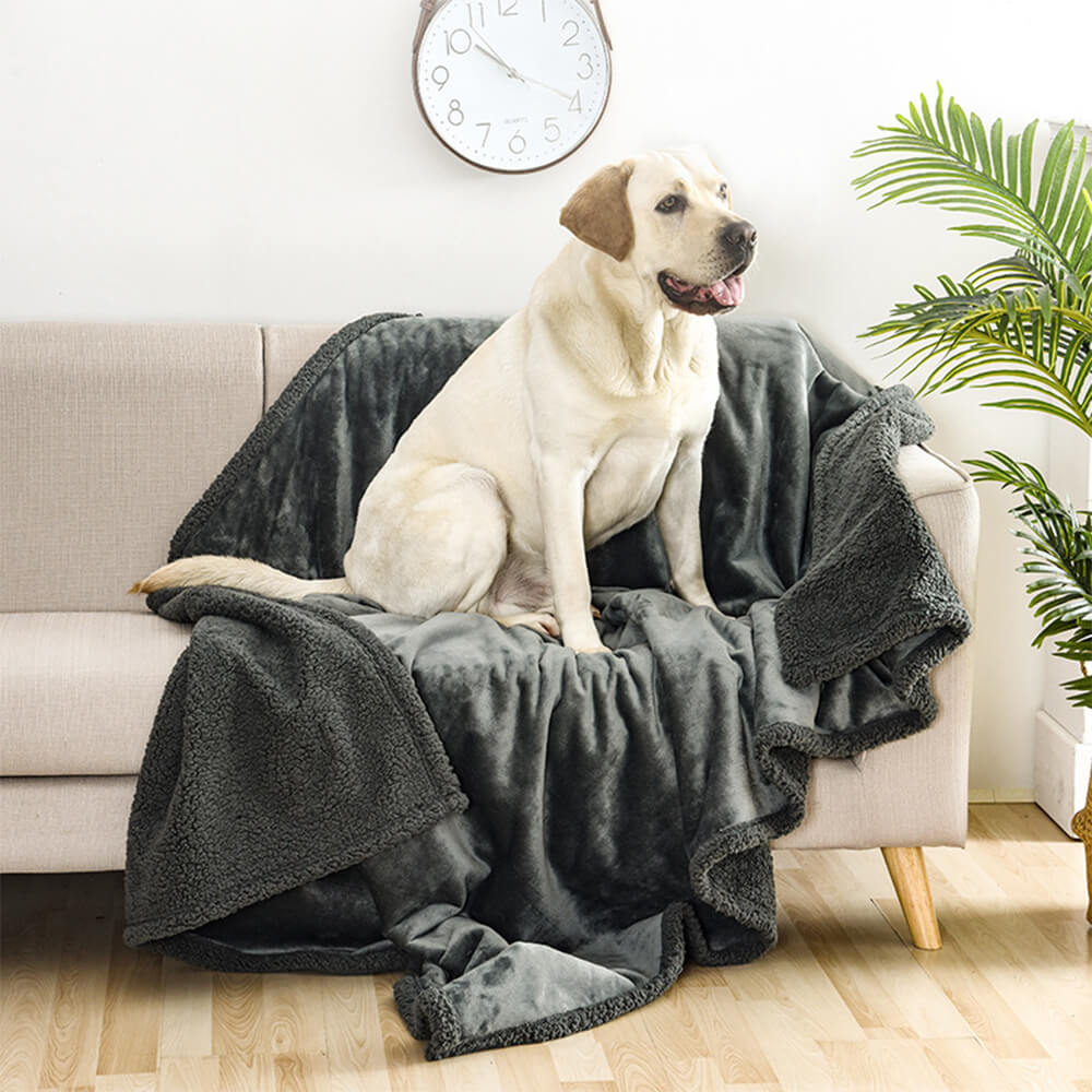 Coperta per cani ispessita in pile Sherpa di flanella impermeabile