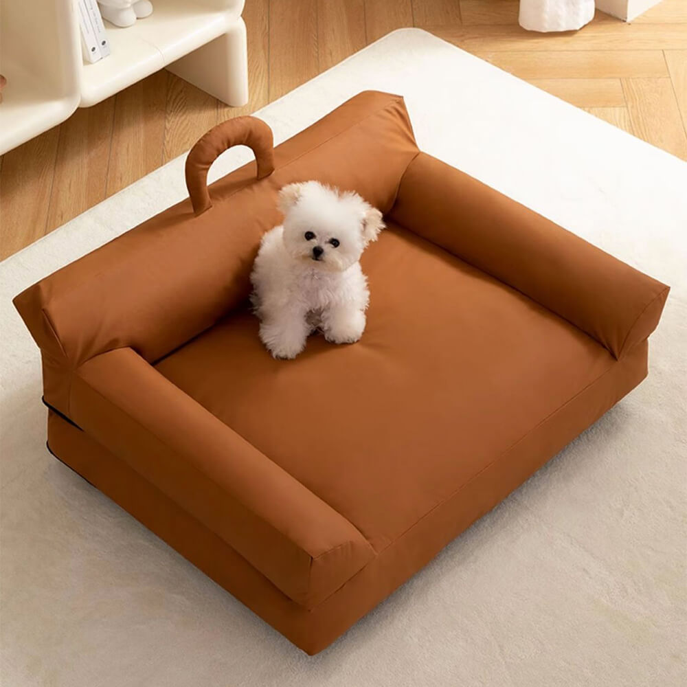 Divano letto per cani e gatti moderno, impermeabile e confortevole con schienale.