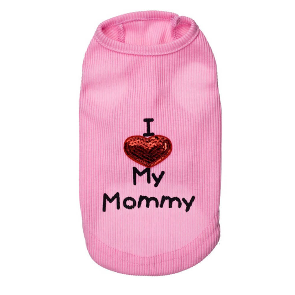 I Love My Mommy Prints Thread Designs Pet Clothes