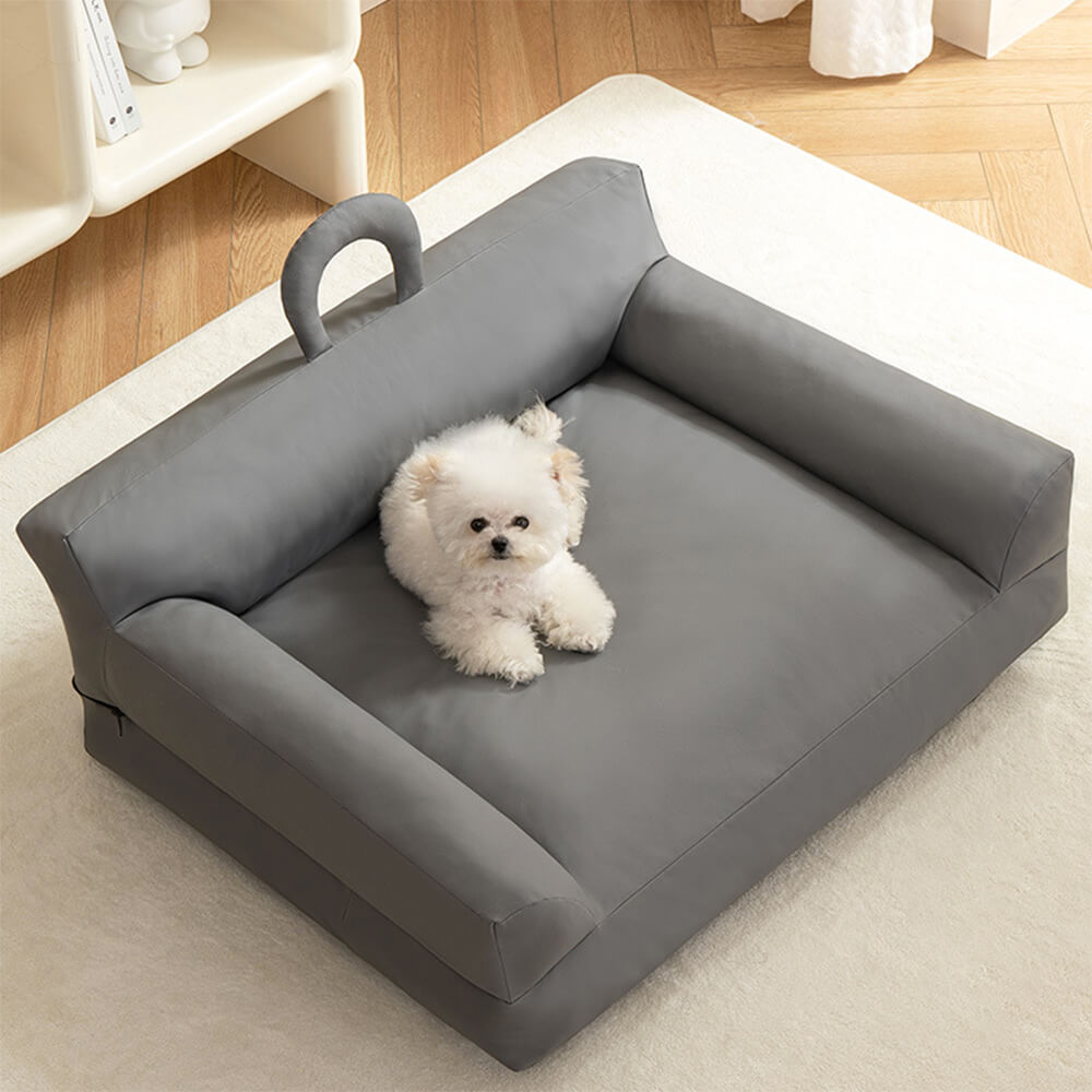 Divano letto per cani e gatti moderno, impermeabile e confortevole con schienale.