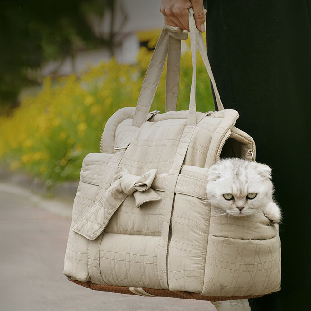 Borsa per animali domestici portatile multiuso con seggiolino auto per cani e letto