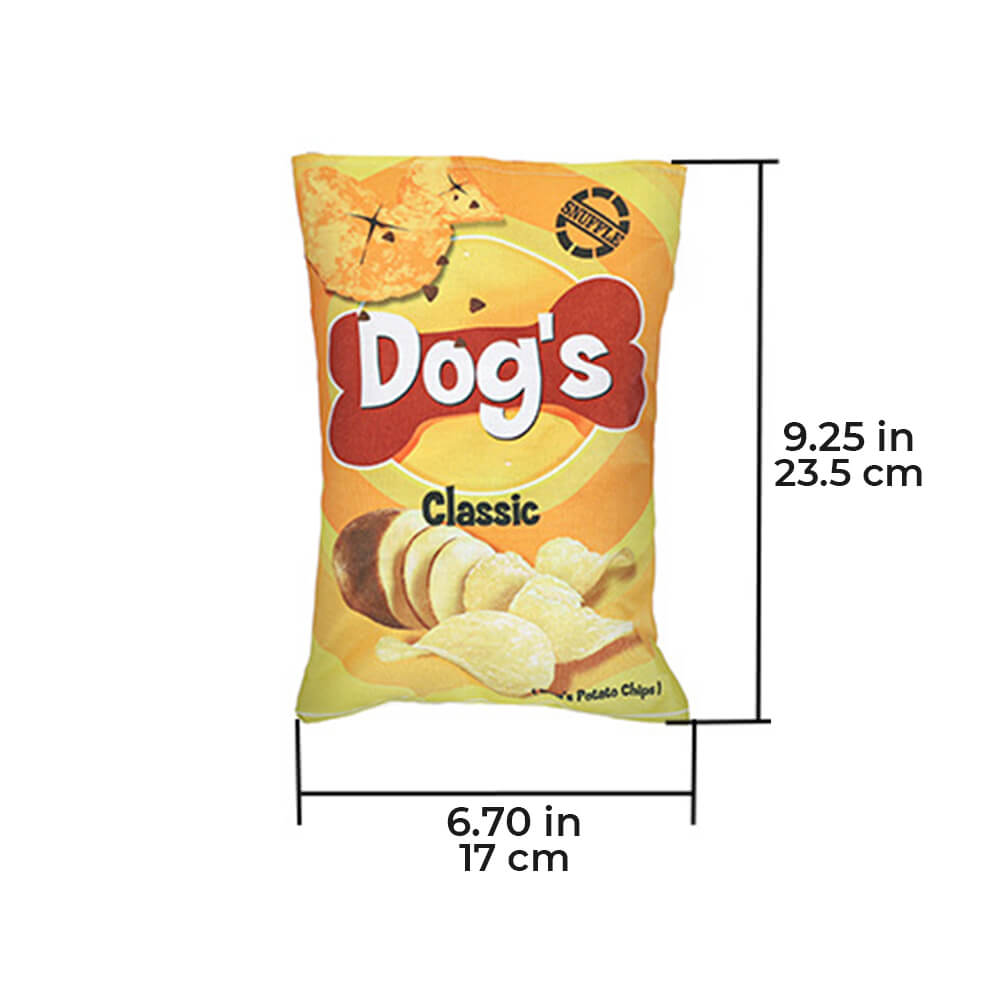 Giocattolo interattivo per cani con croccantini di patate, alimentatore lento e squeaky snuffle
