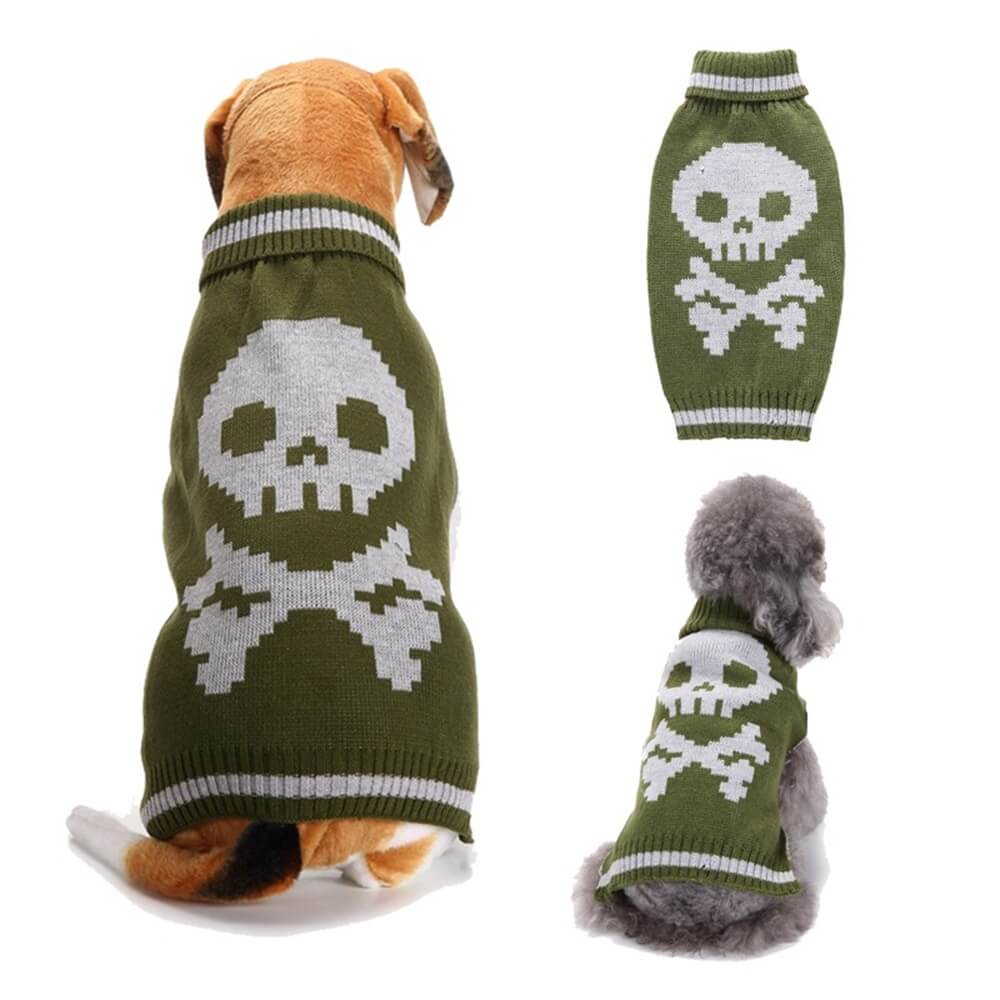 Maglione per animali domestici di Halloween | Abbigliamento per cani modello Halloween caldo e accogliente