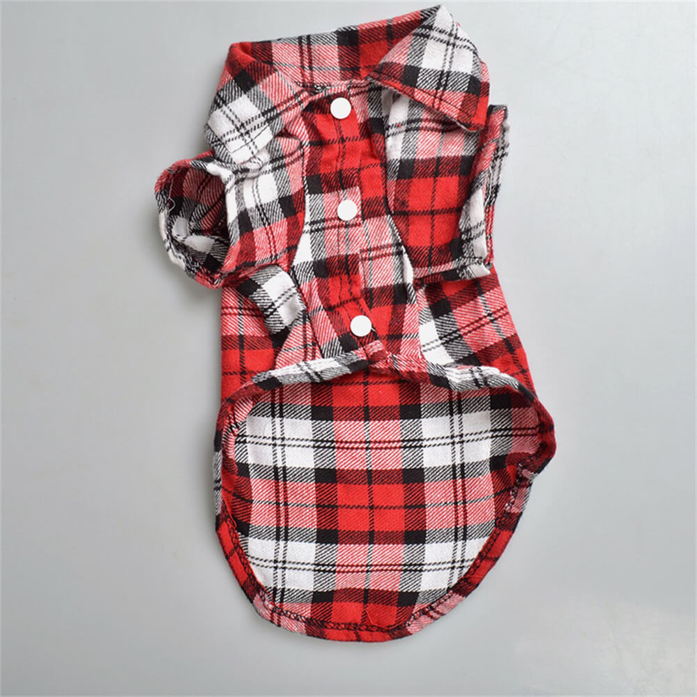 Camicia per Cani a Quadri Classica - Confortevole e alla Moda per Ogni Occasione