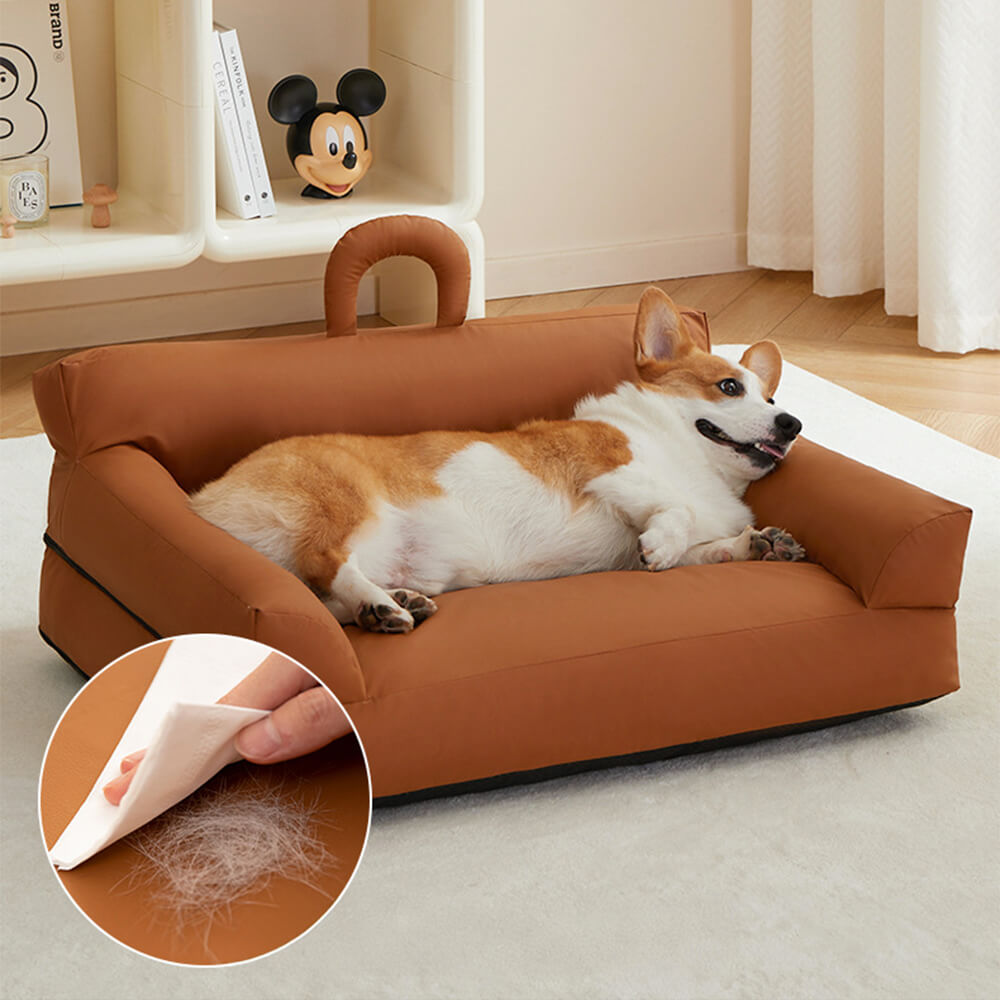 Divano letto per cani e gatti moderno, impermeabile e confortevole con schienale.