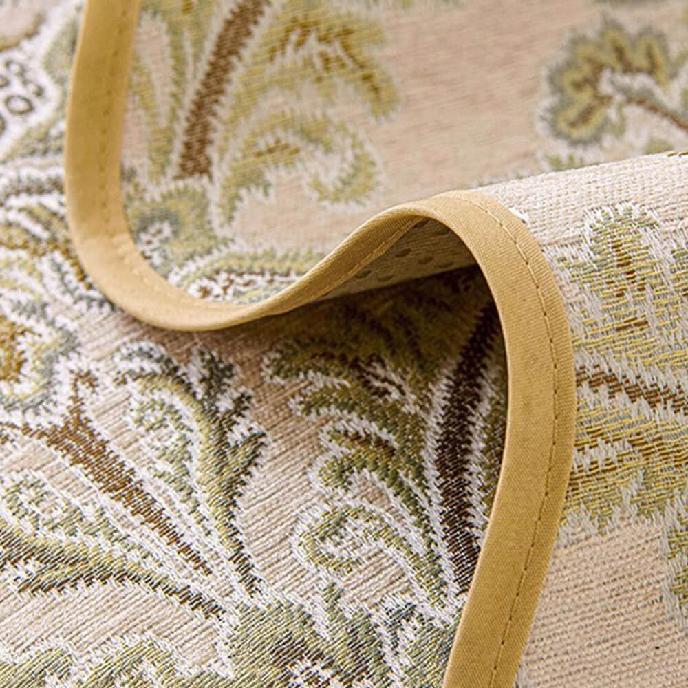 Luxury Chenille Floral Design Wave Edge Couch Cover