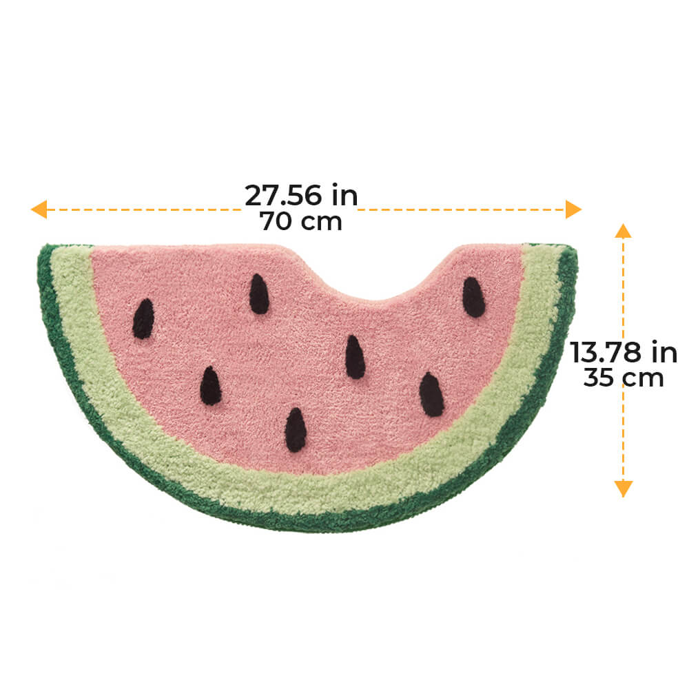 Watermelon Shape Multi-Functional Decorative Non-Slip Washable Bath Mat Home Rug