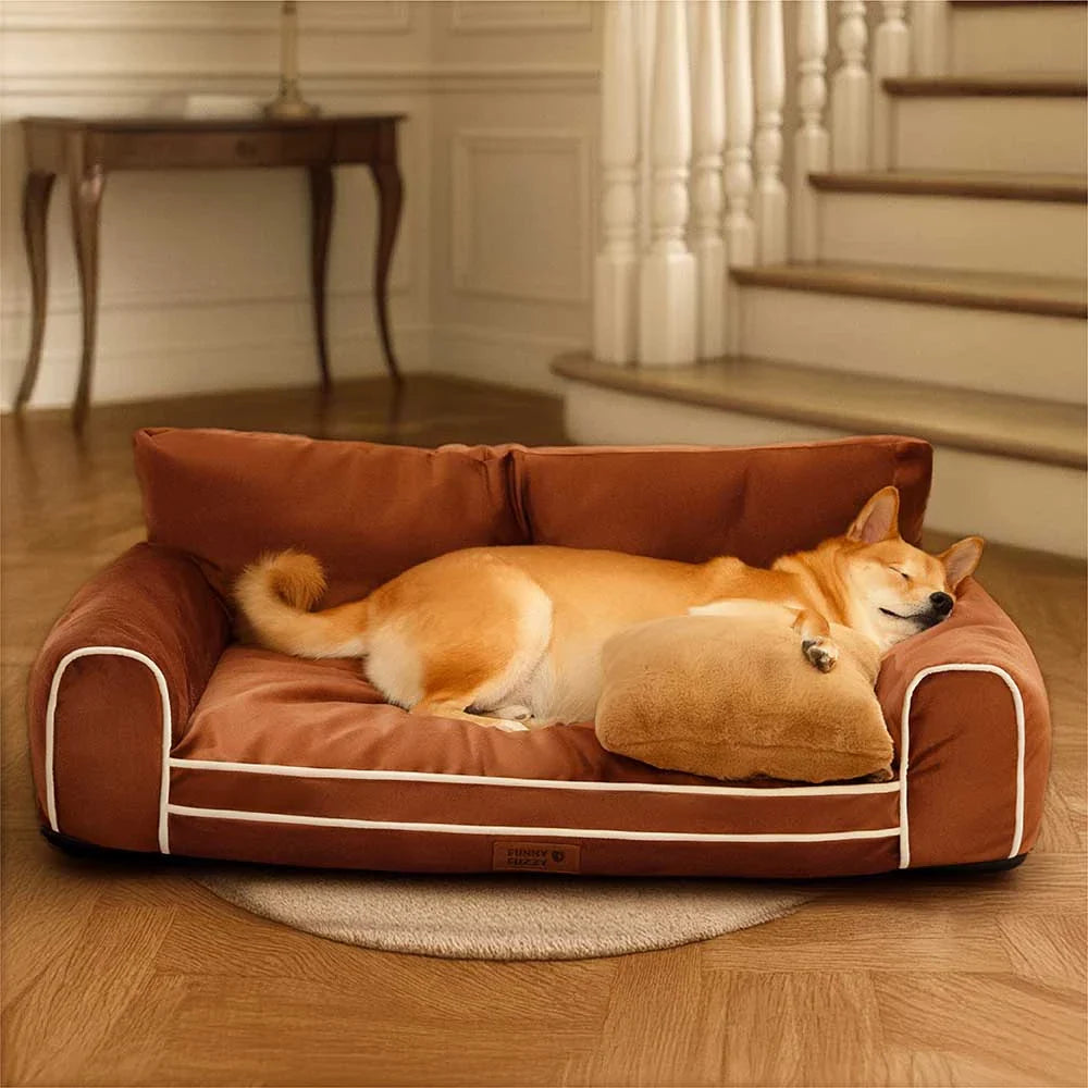 Letto ortopedico per cani in velluto di seta di lusso con cuscino - RegalRest