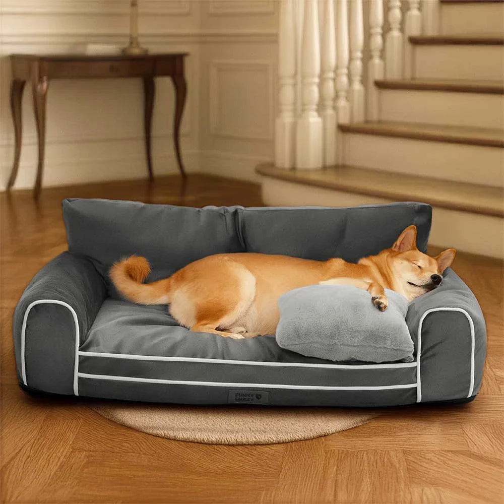Letto ortopedico per cani in velluto di seta di lusso con cuscino - RegalRest