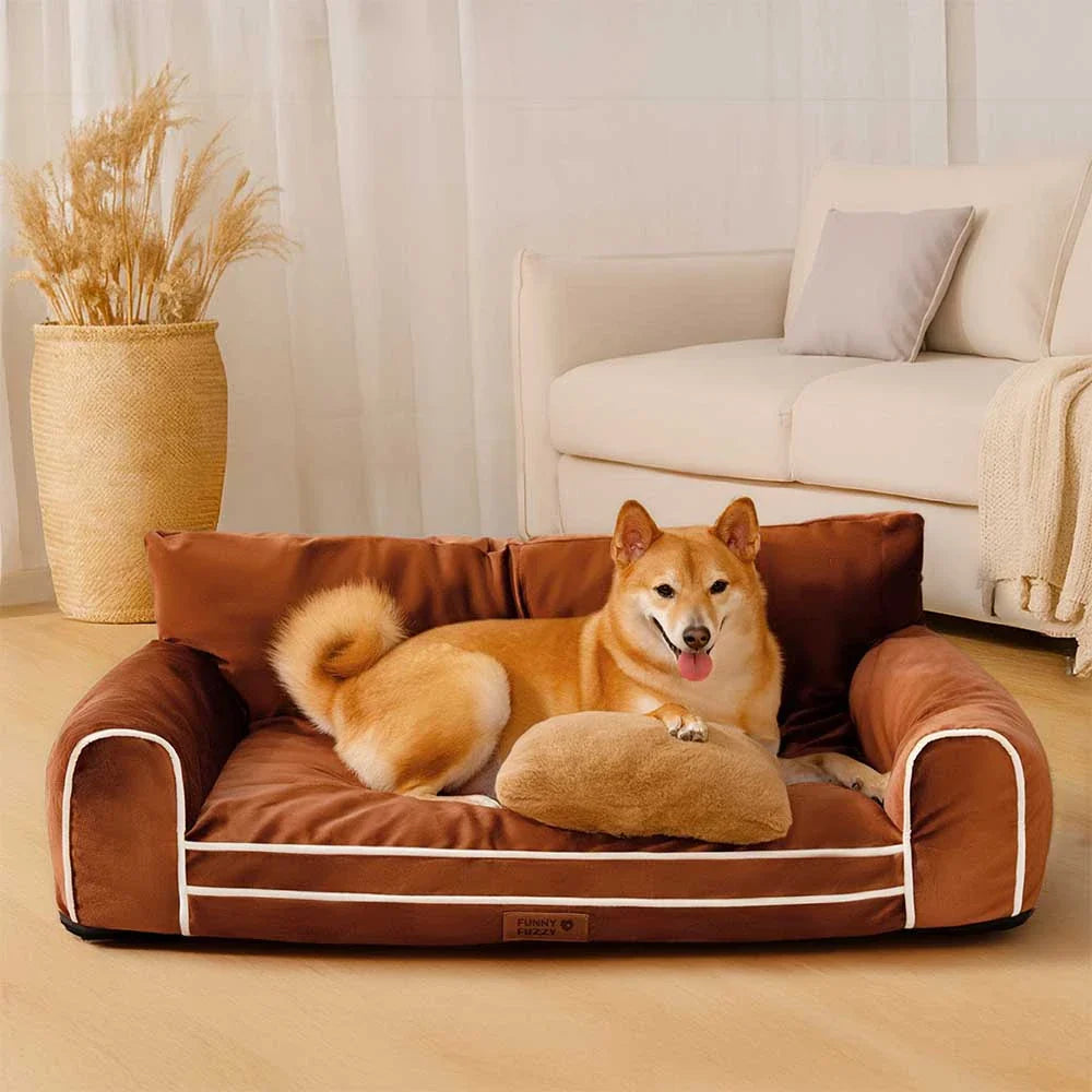 Letto ortopedico per cani in velluto di seta di lusso con cuscino - RegalRest