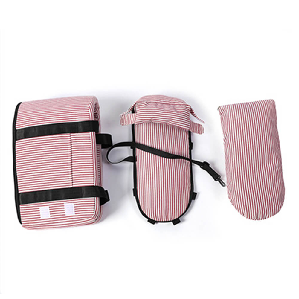 Seggiolino di sicurezza per cani da viaggio portatile in stile plaid per console centrale dell'auto