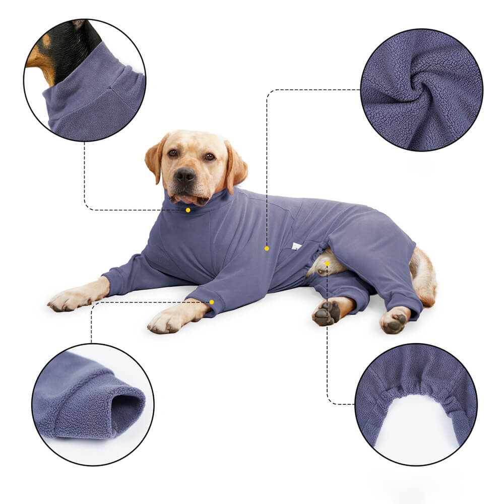 Pigiama in pile accogliente per cani - Pigiama perfetto per il sonno per cani di taglia grande