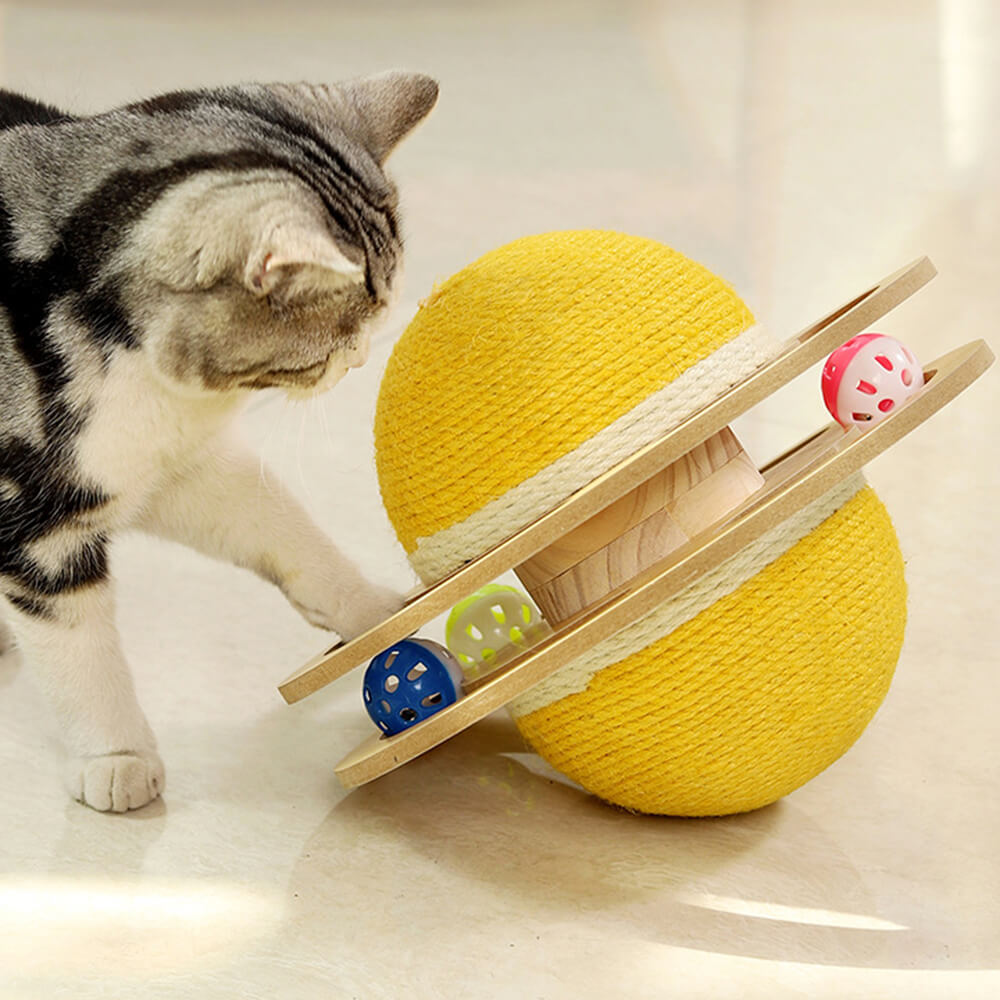 Palla di grattamento in sisal Giocattolo interattivo per gatti
