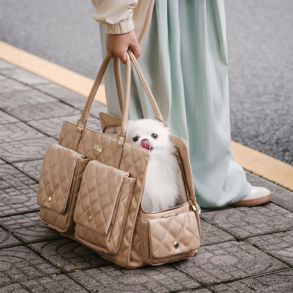 Borsa per animali da viaggio condivisa, grande, elegante, multifunzionale, per cani umani e cani - Coda errante