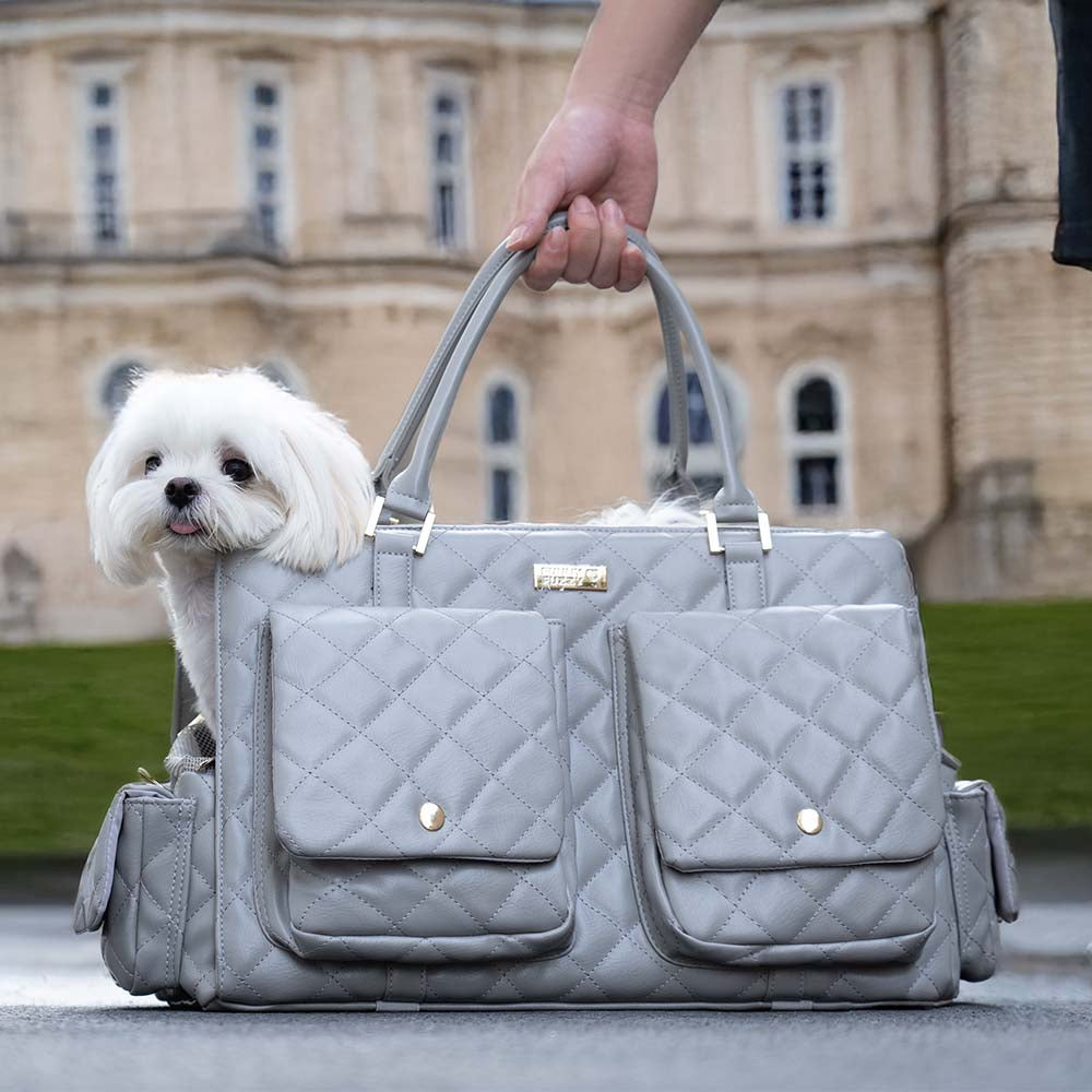 Borsa per animali da viaggio condivisa, grande, elegante, multifunzionale, per cani umani e cani - Coda errante