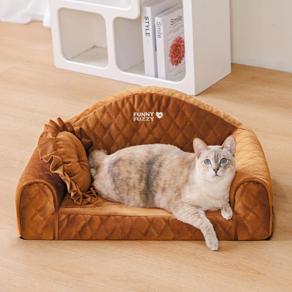 Pinky Cozy Indoor Sofa Calming Cat Bed -  Princess Lord