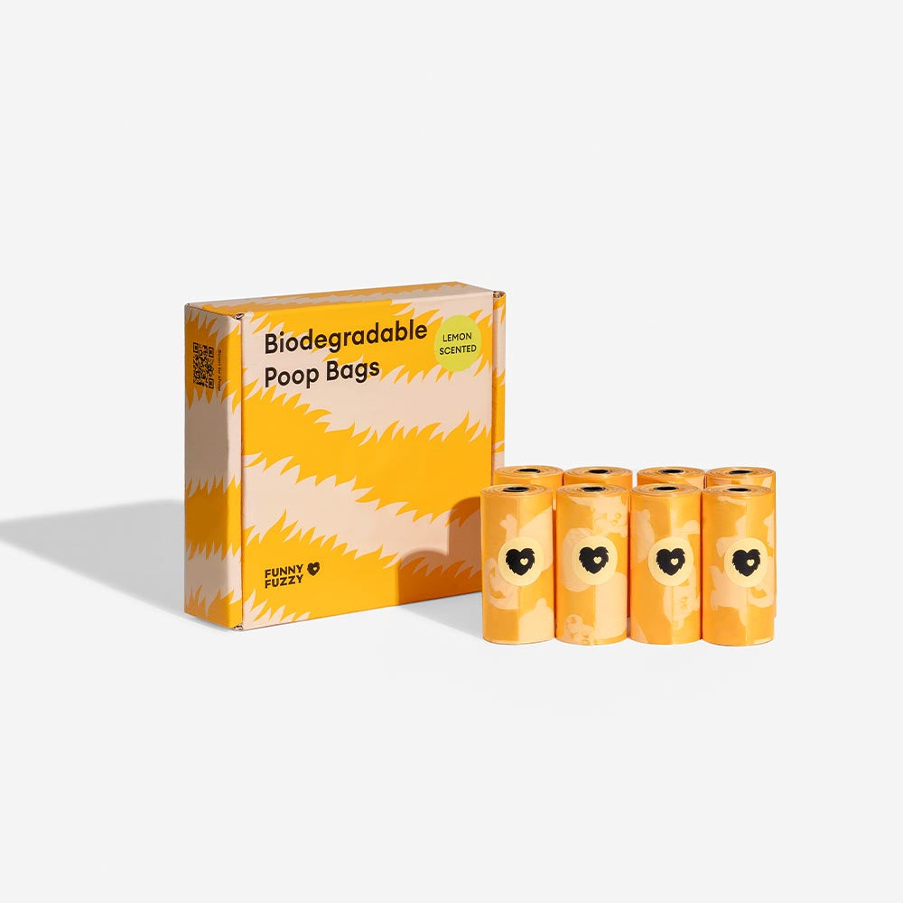 Sacchetti per escrementi riciclati durevoli profumati al limone - Fresh Up
