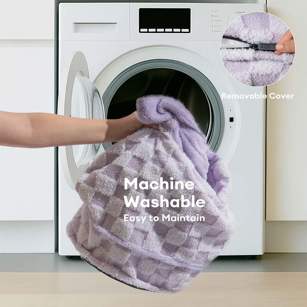 Letto ortopedico per cani con cuscino, a scacchi, fluffy, caldo e lavabile – CloudNooki