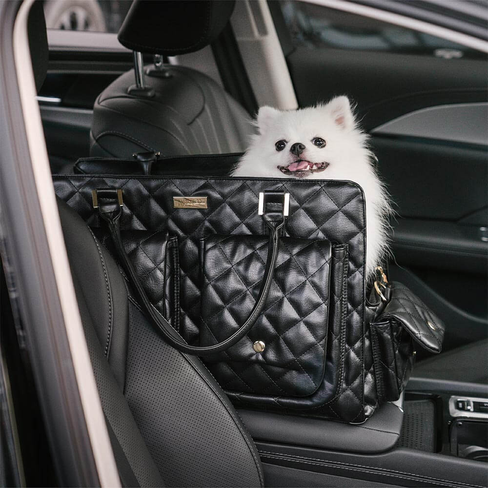 Borsa per animali da viaggio condivisa, grande, elegante, multifunzionale, per cani umani e cani - Coda errante