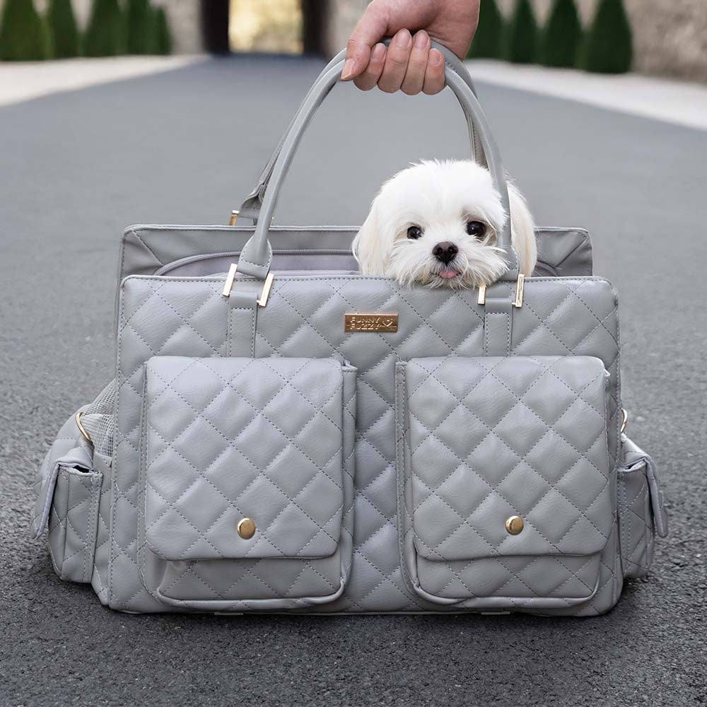 Borsa per animali da viaggio condivisa, grande, elegante, multifunzionale, per cani umani e cani - Coda errante