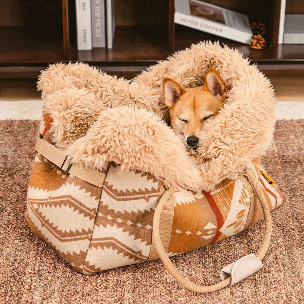 Grande Trasportino Reversibile per Animali Domestici Indie Boho e Sacco a Pelo per Cani - Wondernap