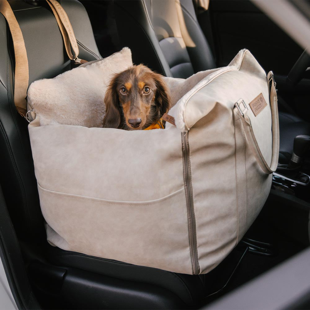 Grande trasportino per cani morbido e caldo, sicuro e antiscivolo - Seggiolino per auto Ride and Rover.