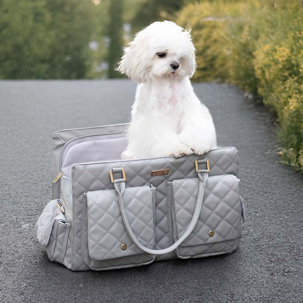 Borsa per animali da viaggio condivisa, grande, elegante, multifunzionale, per cani umani e cani - Coda errante