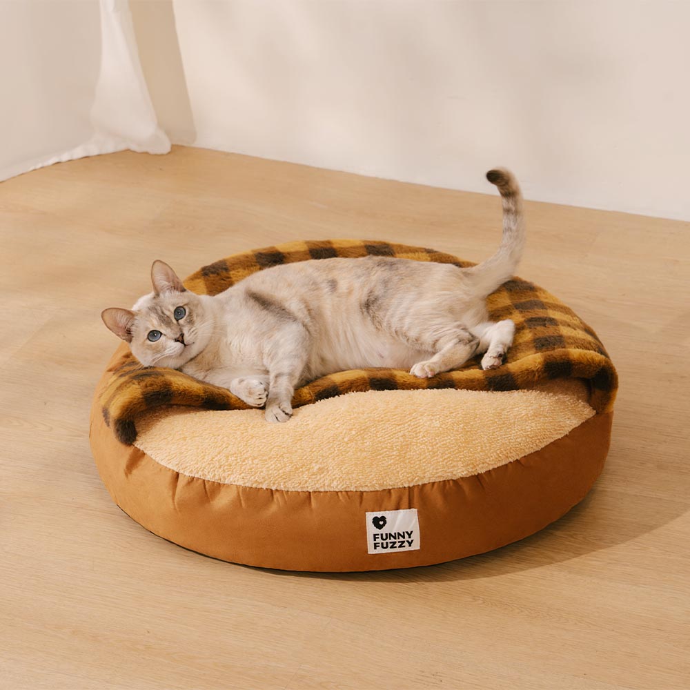 Letto rotondo per gatti ultra morbido e lavabile
