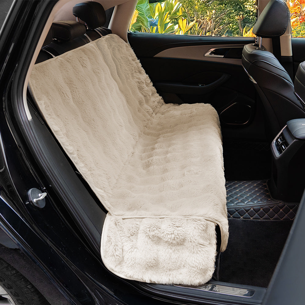 Fluffy Cozy Calming Pet Blanket Car Seat Protector Cover- Surestep