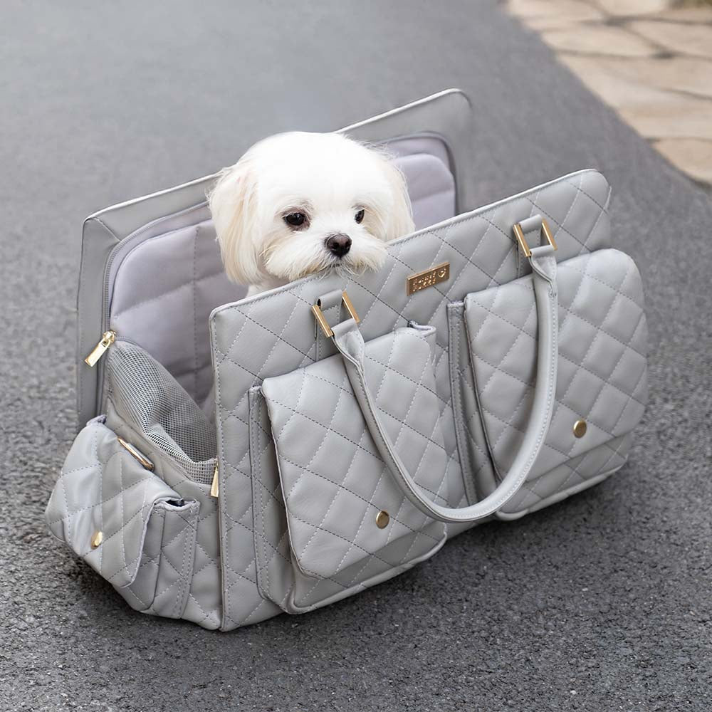 Borsa per animali da viaggio condivisa, grande, elegante, multifunzionale, per cani umani e cani - Coda errante