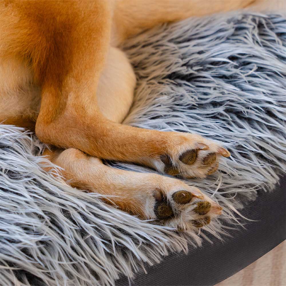 Grande letto per cani tipo divano, lavabile, soffice e accogliente, a forma di cuscino - Denim Cowboy