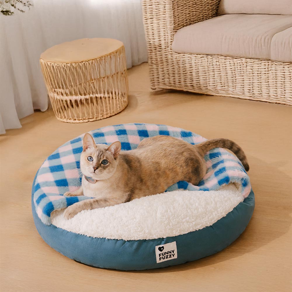 Letto rotondo per gatti ultra morbido e lavabile