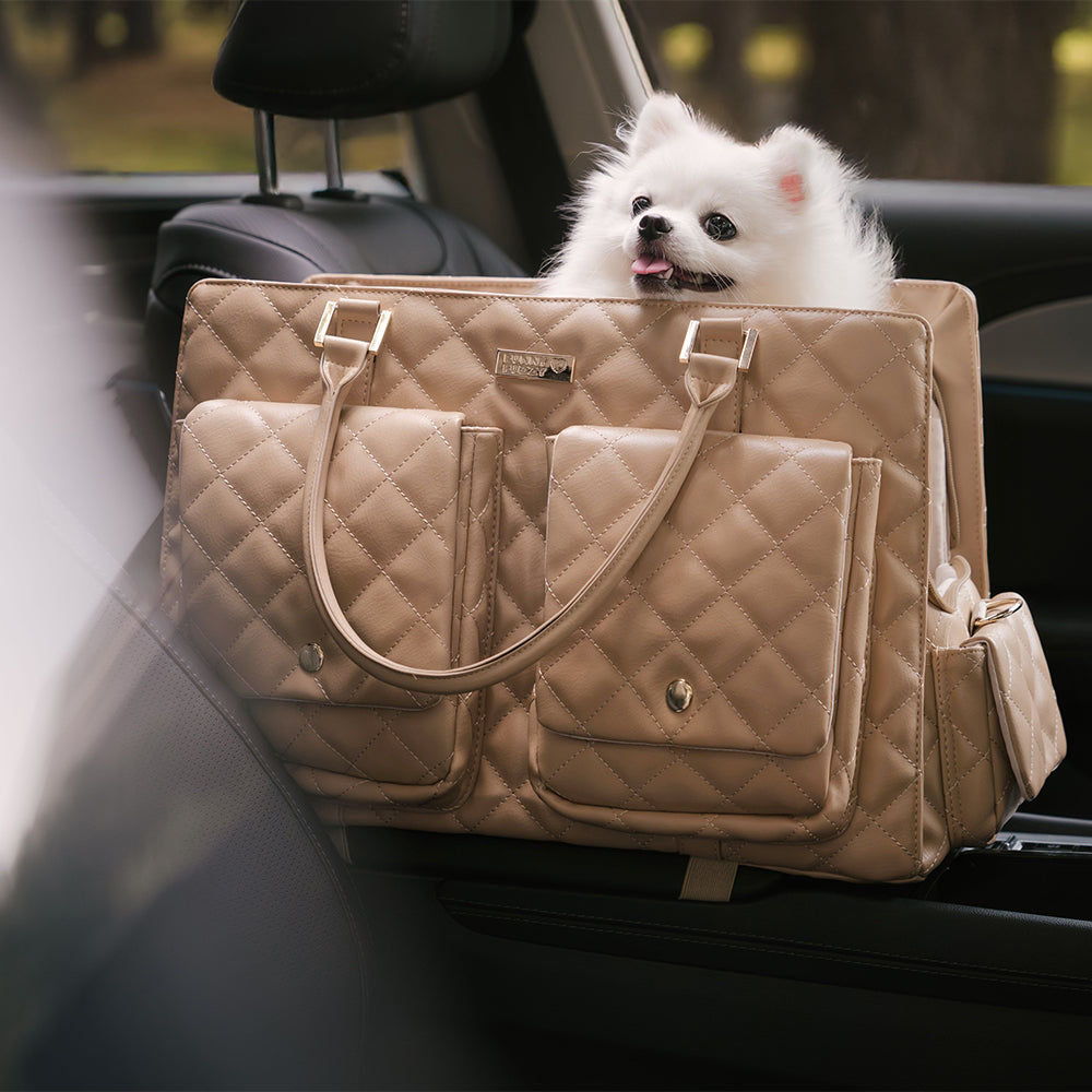 Borsa per animali da viaggio condivisa, grande, elegante, multifunzionale, per cani umani e cani - Coda errante