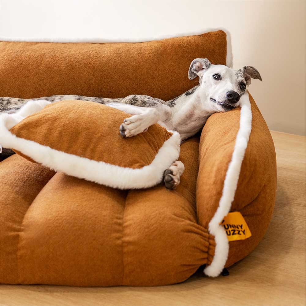 Fluffy Supportive Dog Sofa Bed - Cozy Space