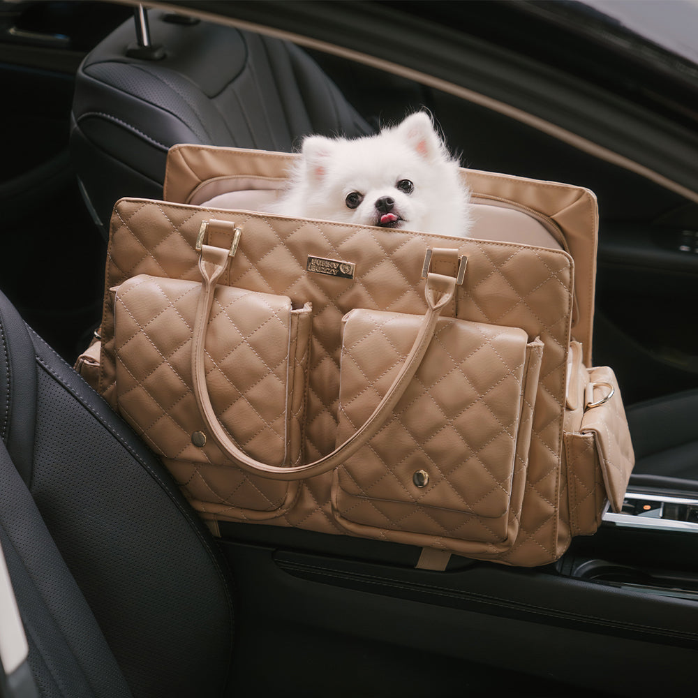 Borsa per animali da viaggio condivisa, grande, elegante, multifunzionale, per cani umani e cani - Coda errante