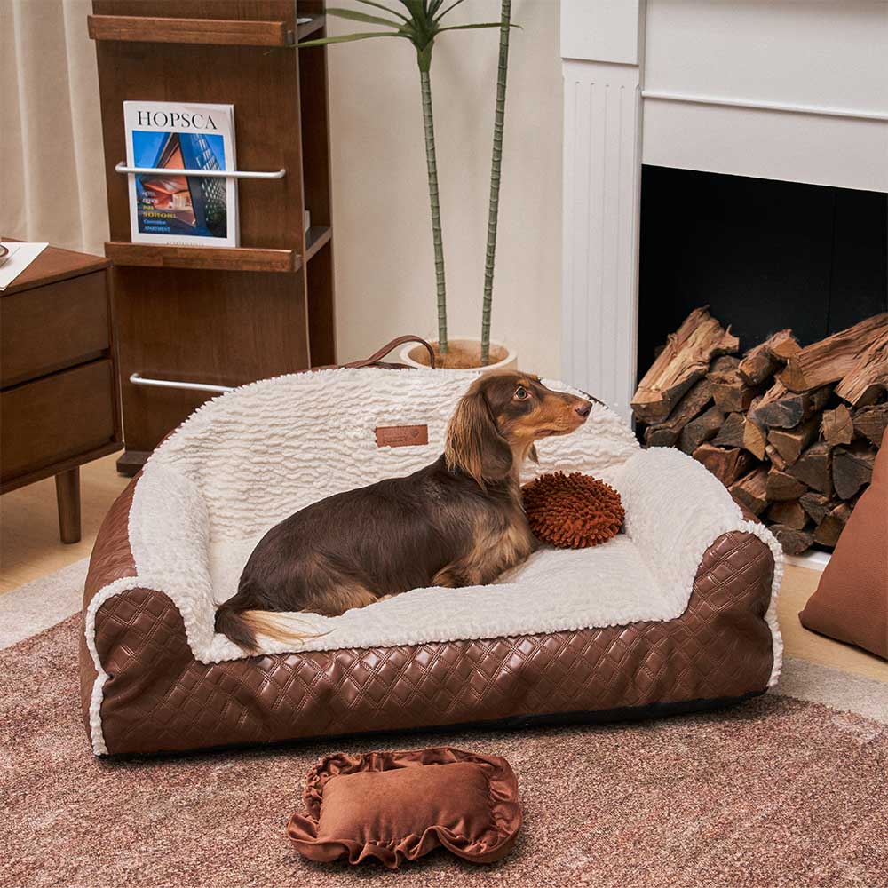 Cuscino Classico Accogliente per Cani - Divano per Cani Tipo Poltrona