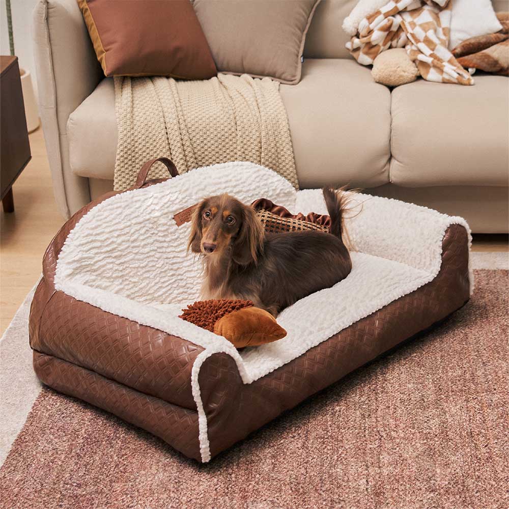 Cuscino Classico Accogliente per Cani - Divano per Cani Tipo Poltrona
