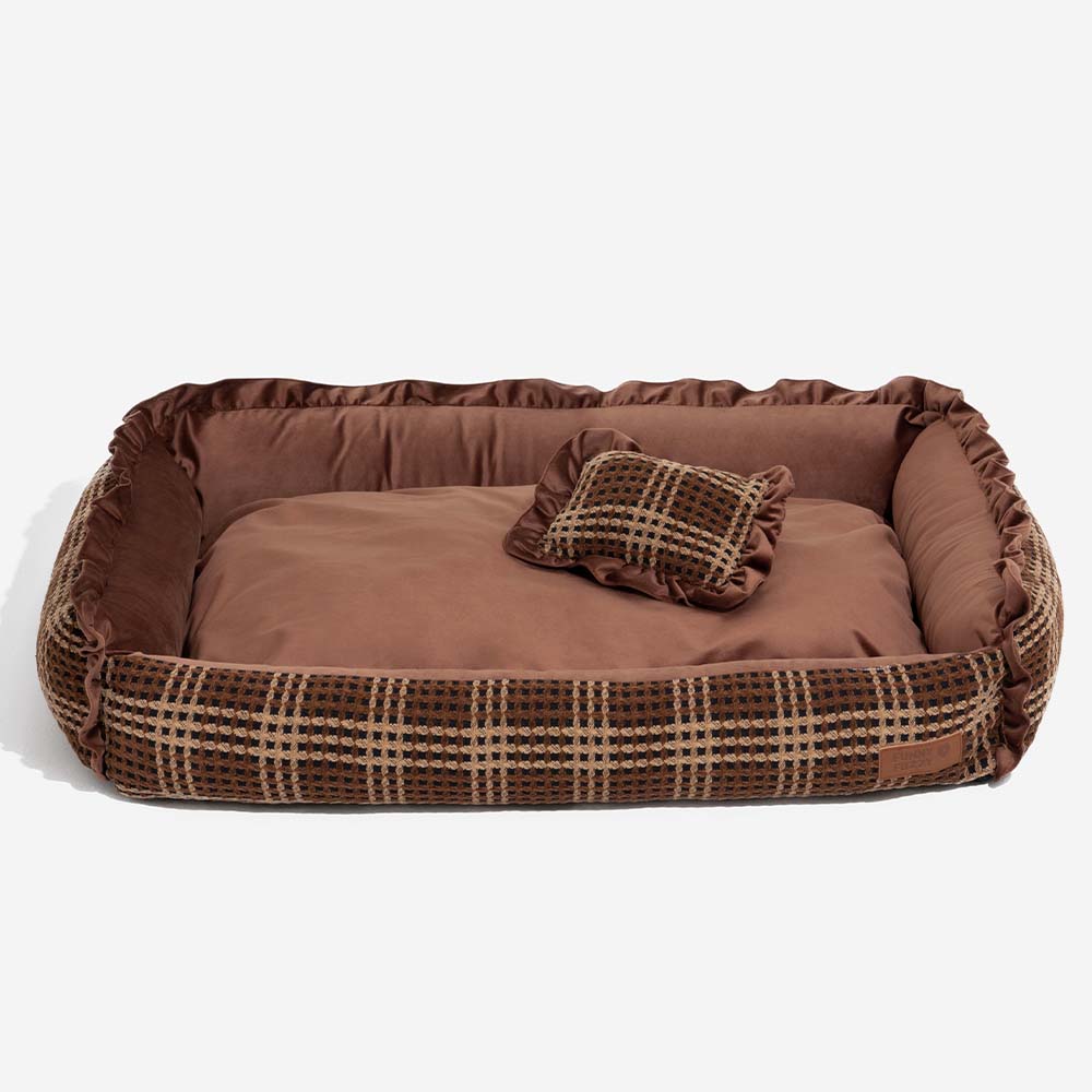 Classic Luxury Washable Cozy Bolster Dog Bed- Bliss Napper