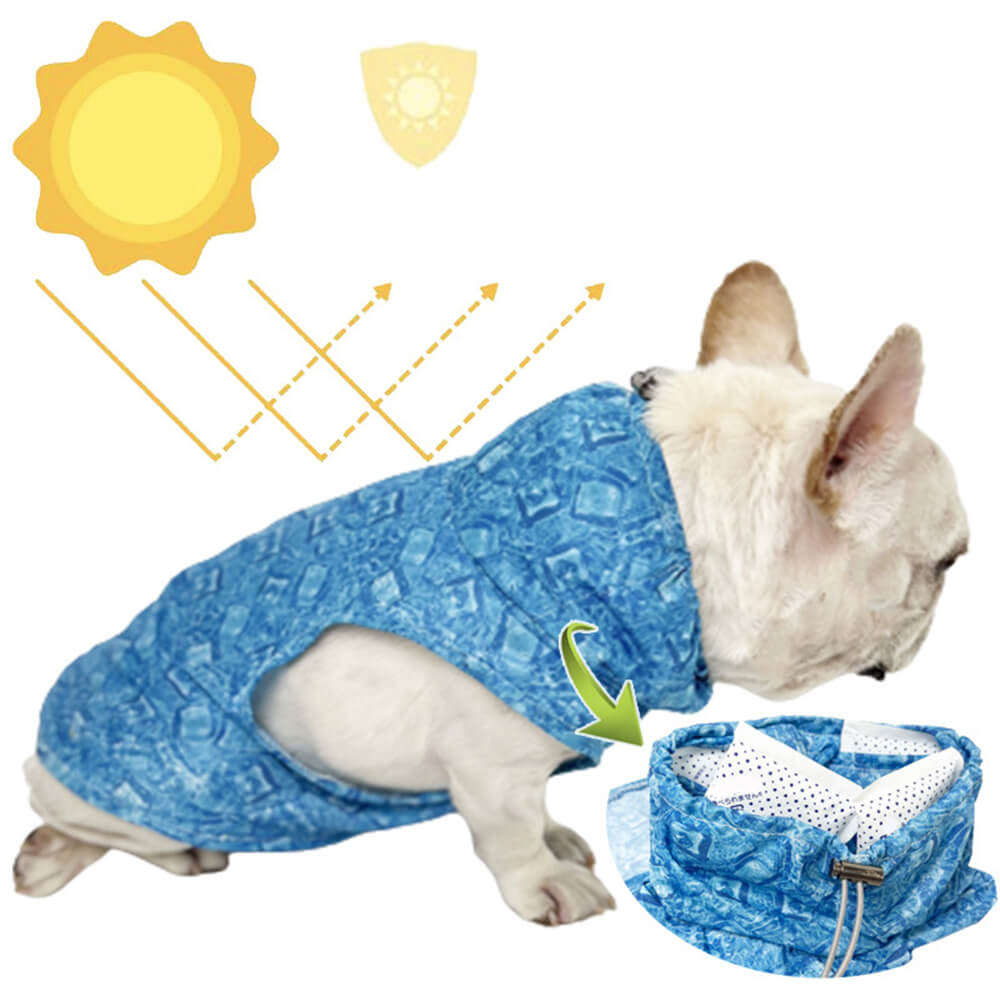 Pet dog clothes Crushed ice Thin cooling sun protection vest