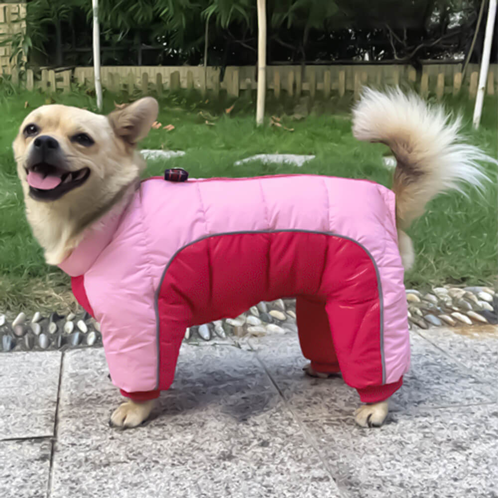 Cappotto per cani a quattro zampe lavabile, impermeabile e riflettente, dal calore eccezionale