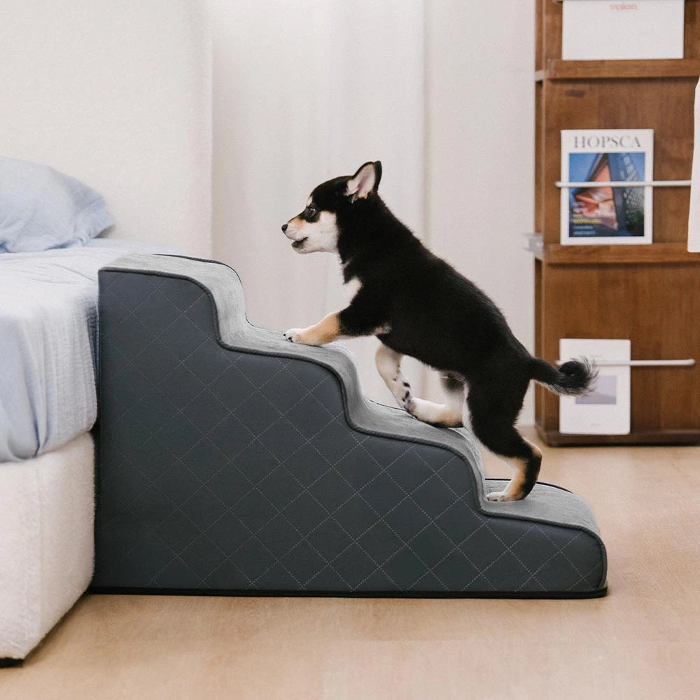 Scala per animali domestici removibile in spugna ad alta densità in similpelle - LuxeStep