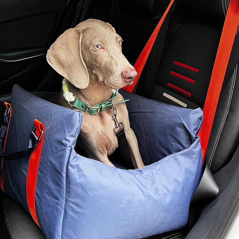 Seggiolino auto anteriore per animali domestici in tessuto Oxford Letto rimovibile per seggiolino auto per cani