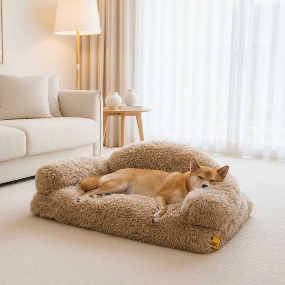 Divano Letto Ortodontico per Cani in Spugna Rimovibile e Caldo - FluffyHaven