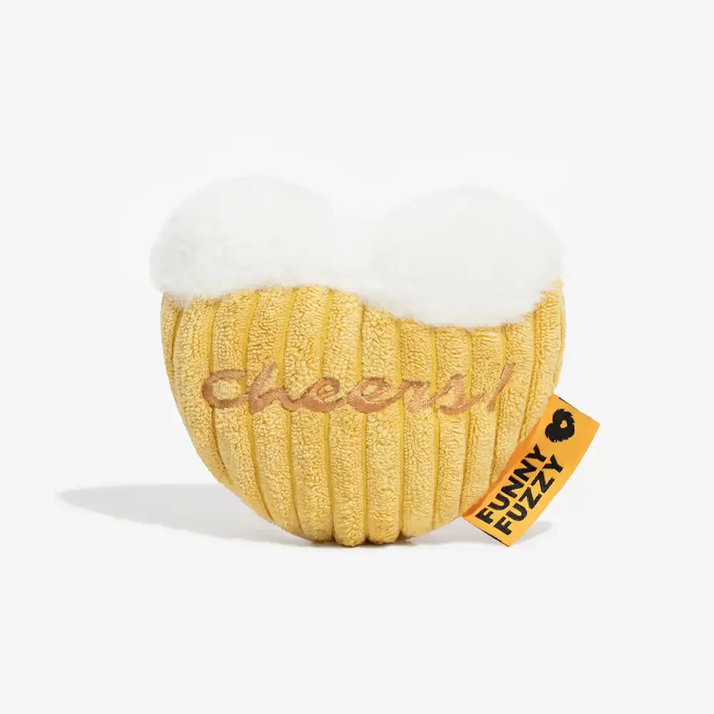 Giochi di peluche con sibilo per cani FUNNYFUZZY per Capodanno - Birra Cheers