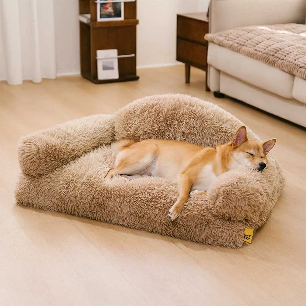 Divano Letto Ortodontico per Cani in Spugna Rimovibile e Caldo - FluffyHaven