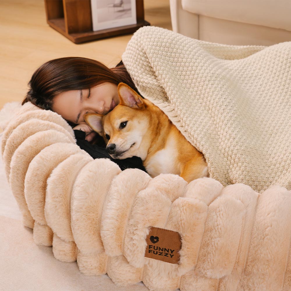 Cuscino per cani umano a ciambella super grande e morbido - Culla Coccola