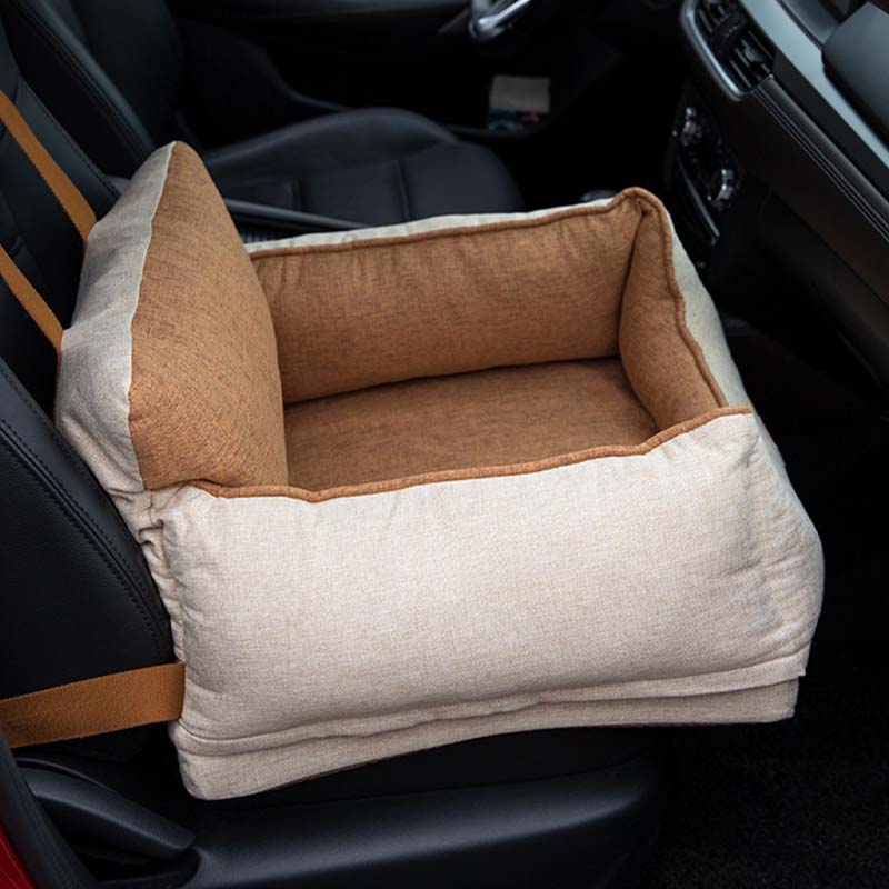 Letto da Auto per Cani Impermeabile e Sicuro - Caffè Chiaro