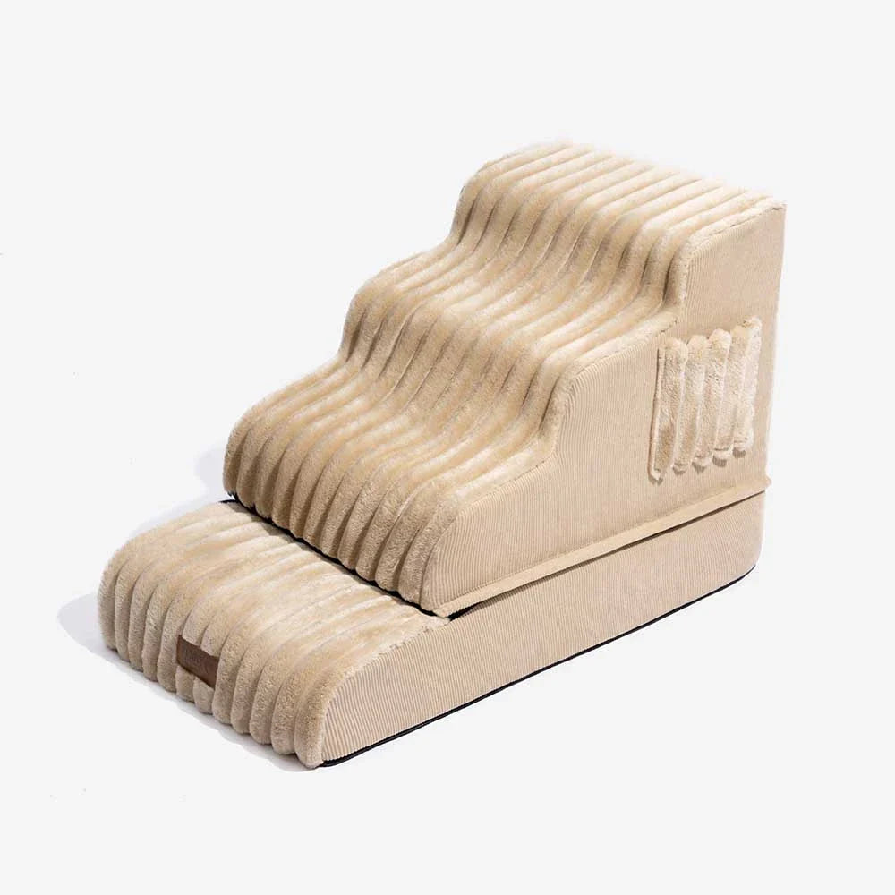 CreamyRamp Scala e Letto per Animali 2-in-1 in Morbido Plush Rimovibile