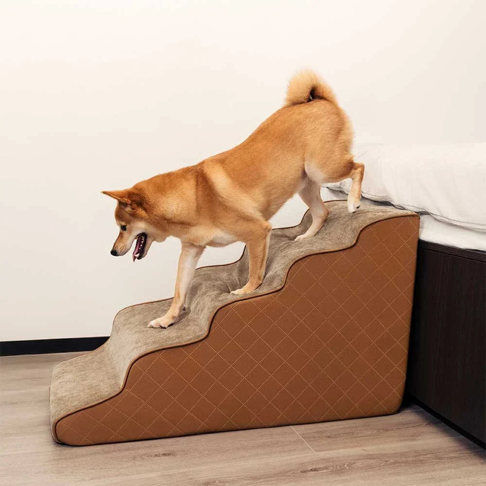 Scala per animali domestici removibile in spugna ad alta densità in similpelle - LuxeStep