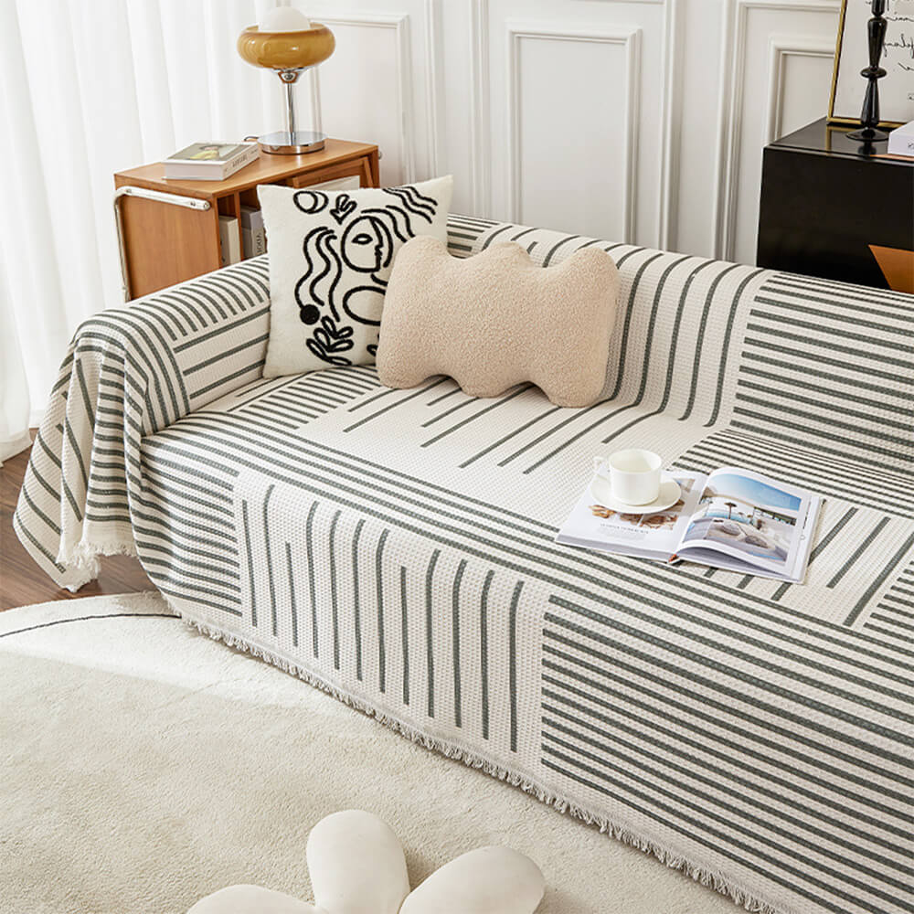 Copertura per divano a motivi geometrici multicolore - Design moderno per una casa elegante